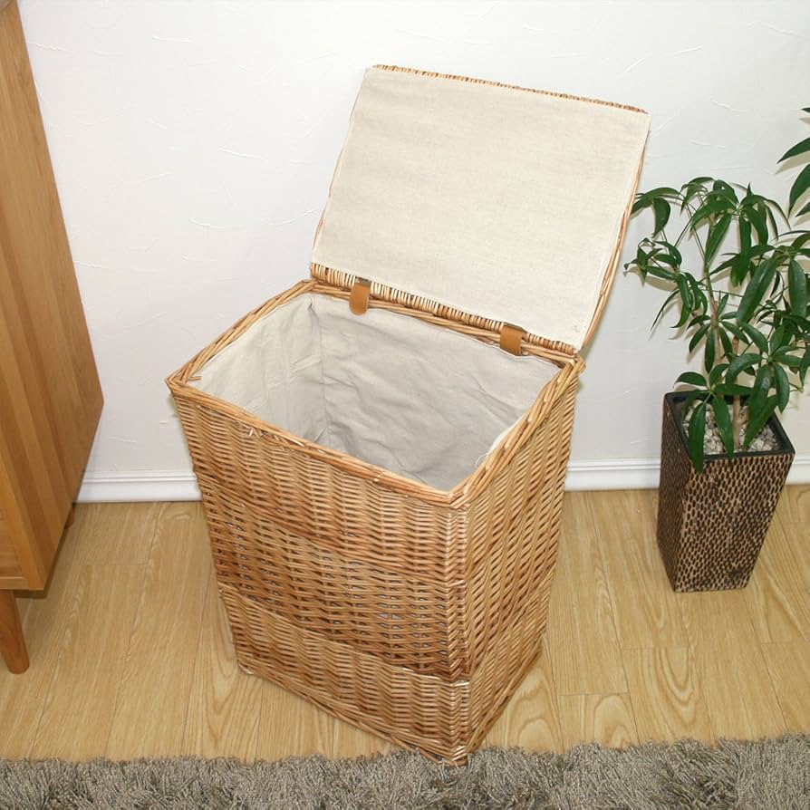 蓋付カゴ 生活雑貨 かご バスケット 収納 フタ付き 収納ボックス LLサイズ